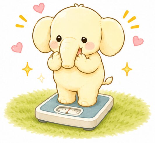 体重が減って喜ぶひまぞう